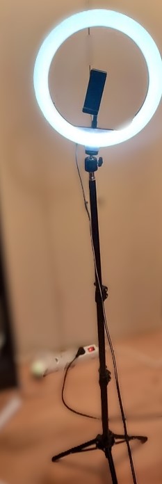 Selfie driepoot statief met lamp max 125cm hoog