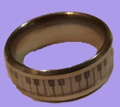 ringen voor vrouwen en mannen zilveren ring met piano ring maat us 12